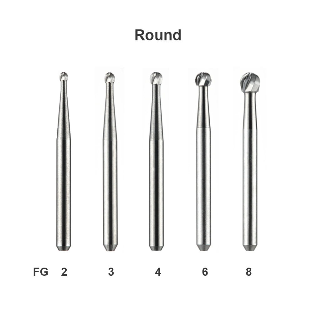 Hot Selling Dental Drilling Products High Speed Round Ball Intraoral Tungsten Carbide Drill FG4 for Dentist′s Use ISO 001/014