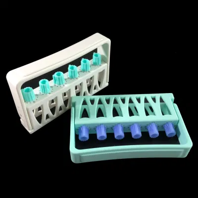 歯科歯内根管治療ファイルホルダー消毒ラックボックス 6 穴遠藤ファイルドリルスタンド